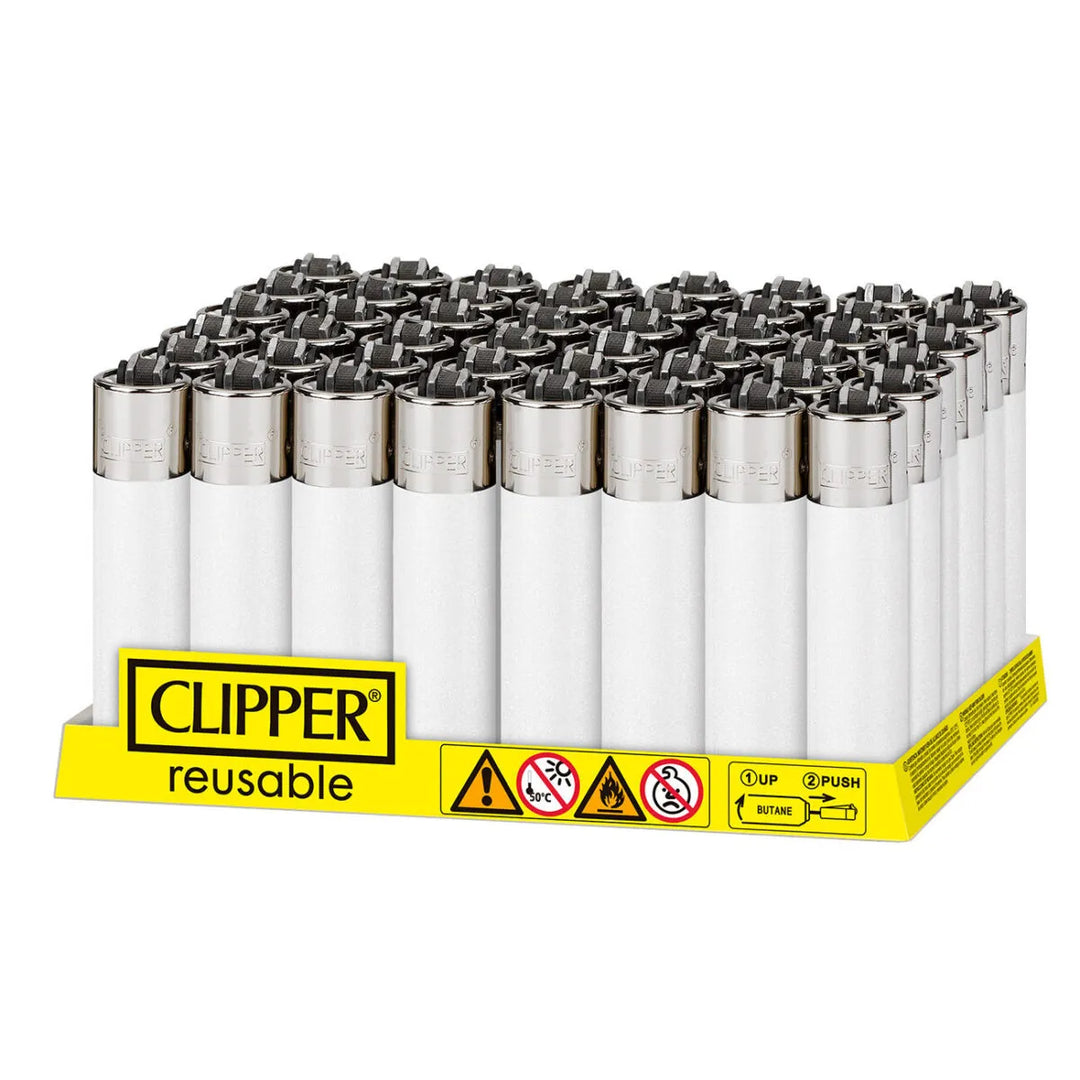Clipper Lighter All White 48pk
