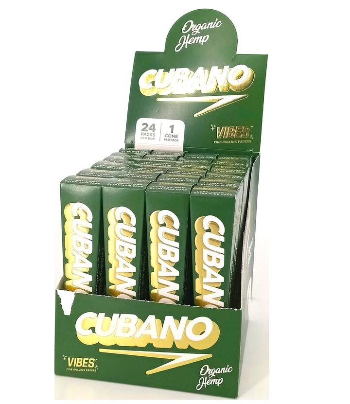 VIBES Organic Hemp Cubano Pre-rolled Cones (24pc)