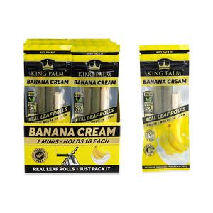 King Palm Banana Cream - 2 Mini Rolls - 20pk Display