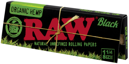 RAW 1 1/4 Black Organic Hemp