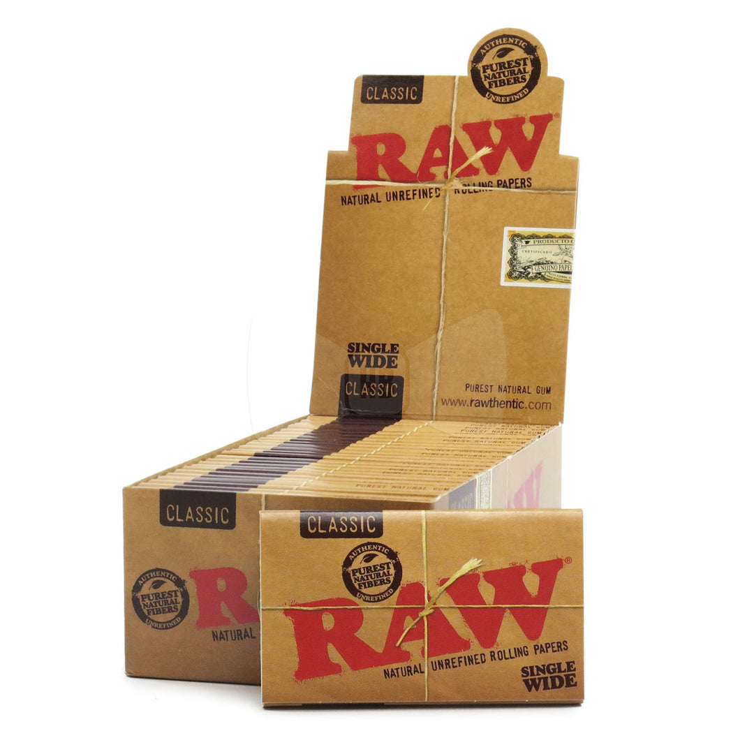 RAW Single Wide Rolling Papers 25pk