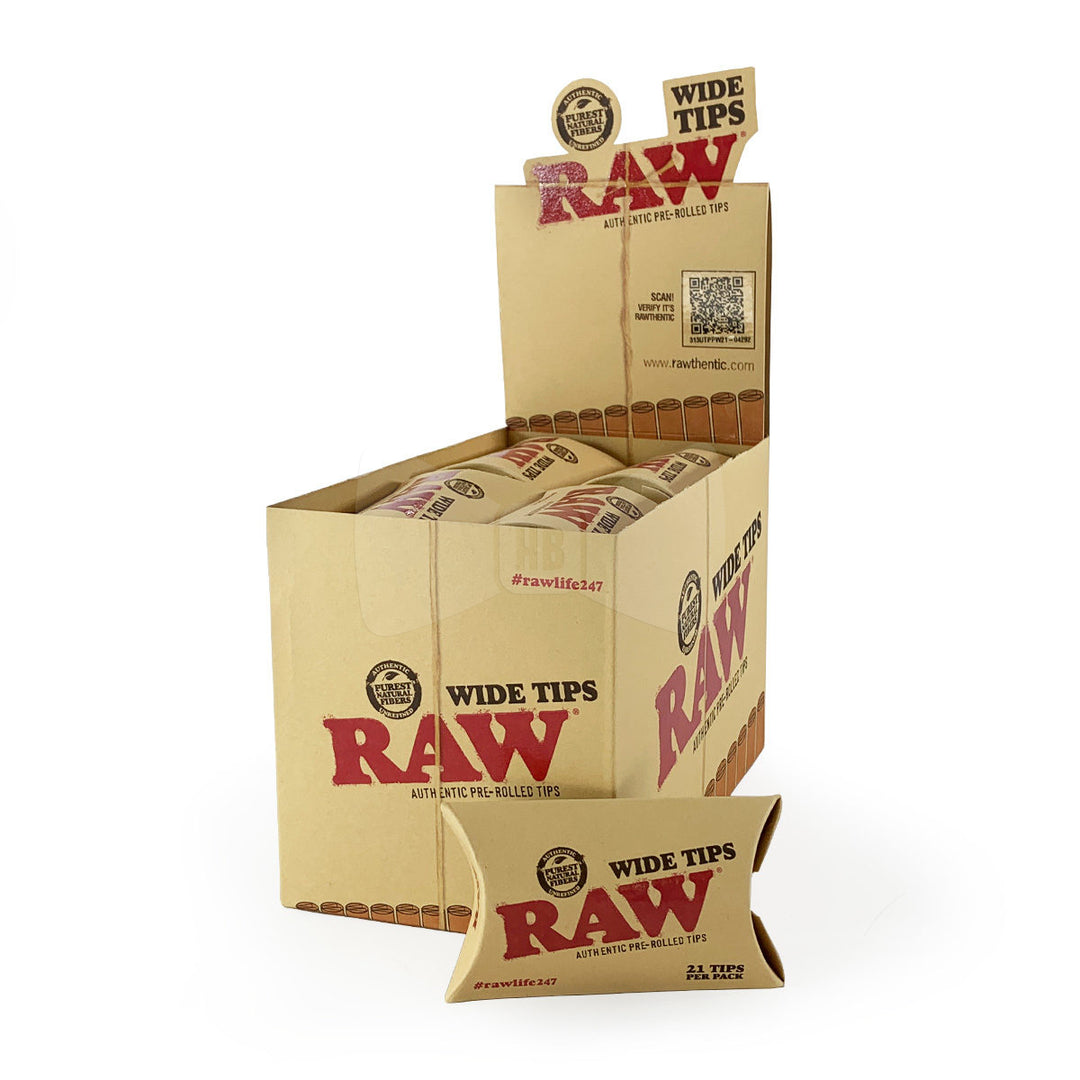 Raw Pre-Rolled Wide Tips