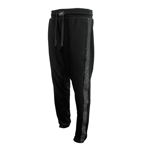 RP x Raw Black Sweatpants w/ Tonal Side Logo