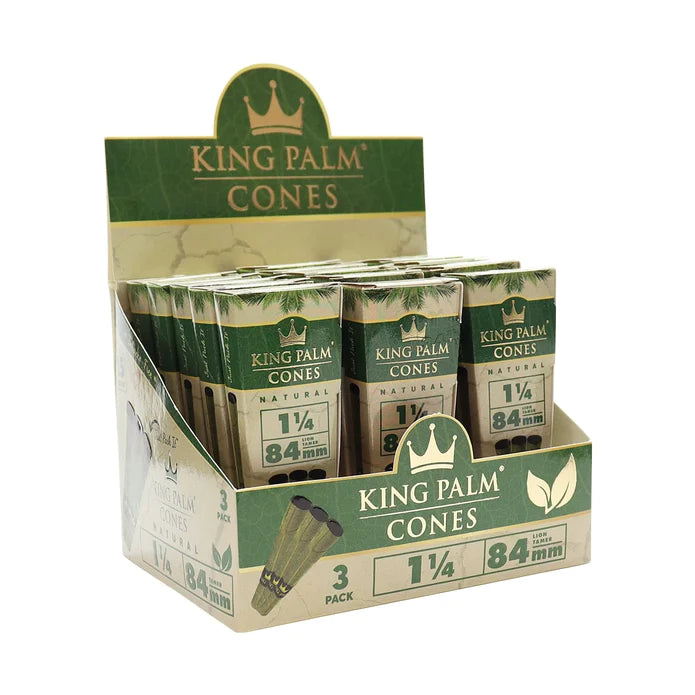 King Palm Natural Cones 1 1/14 3pk