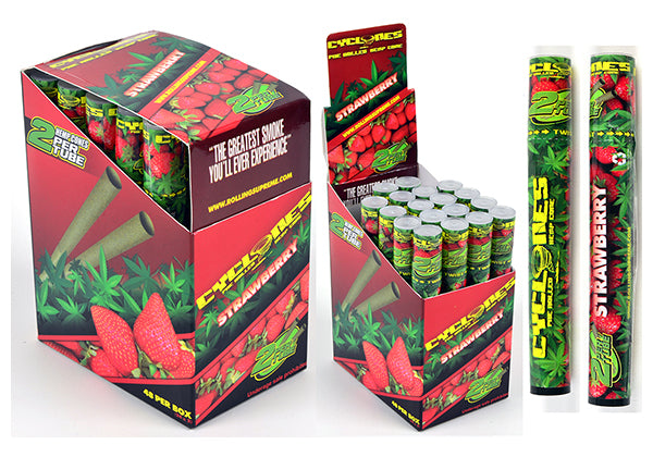 Cyclones Hemp Cones Strawberry 2pc (24ct)