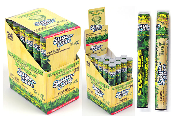 Cyclones Hemp Cones Xtra Slow Sugar Cane 1pc (24ct)
