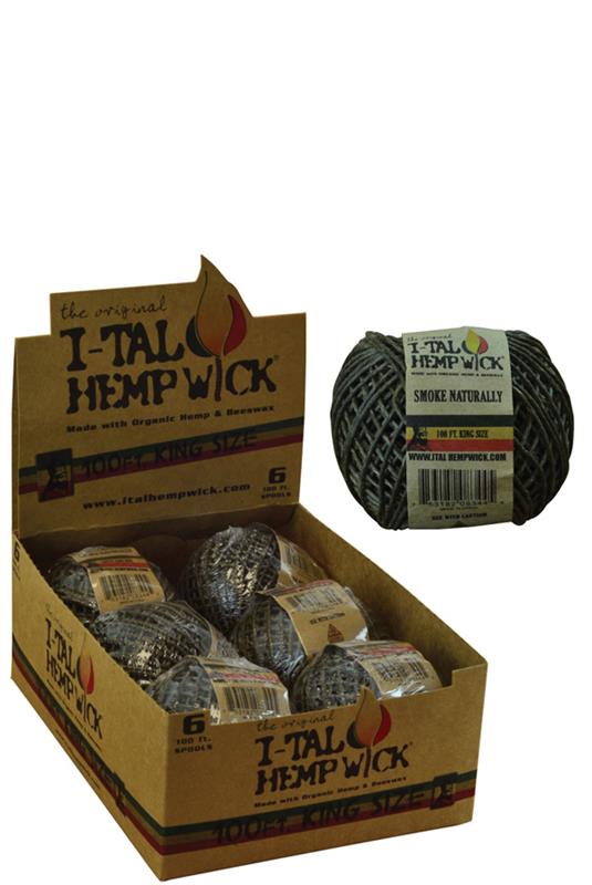I-TAL ROLLED WICK 100 FT KINGSIZED SPOOL 6/BOX