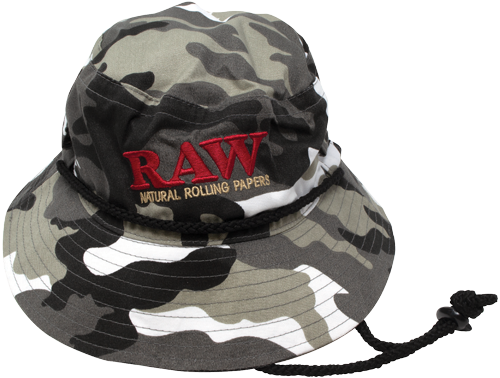 RAW Smokermans Bucket Hat White Camo