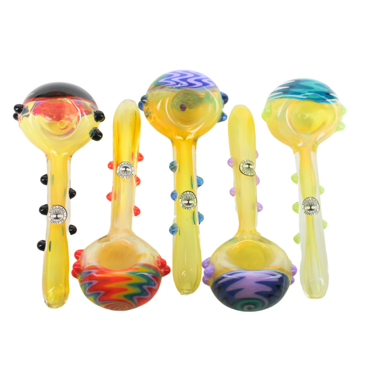 Roots Glass Fume Wig Wag Hand Pipe