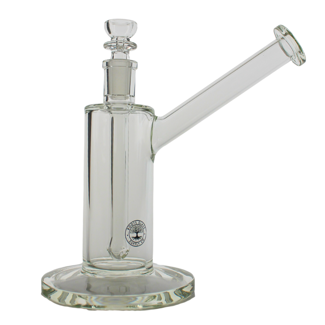 Roots Glass 7" Clear Can Bubbler