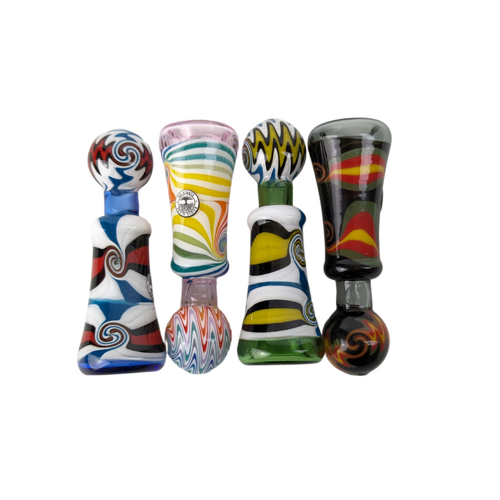 Roots Glass Wig Wag Onie Pipe (4pc)