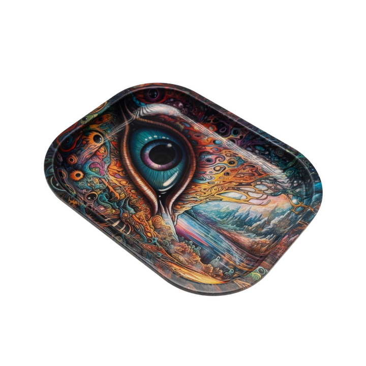 Mini Rolling Tray W/ Lid – All Seeing Eye