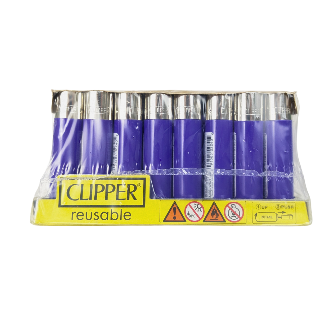 Clipper Lighter All Purple 48pk