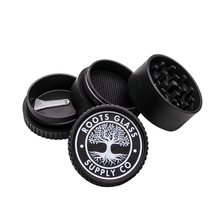 Roots Glass 4 Piece Hemp Plastic Grinders 16ct