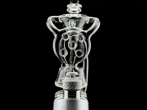 Iridescent Glass: Swiss Opal Recycler Puffco Peak Attachment