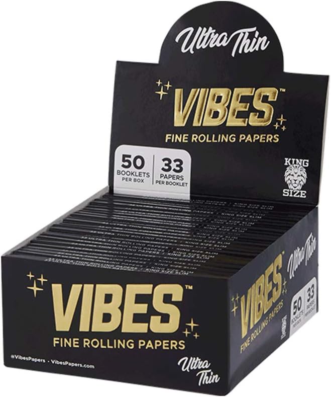 VIBES Ultra Thin King Size Slim Rolling Papers