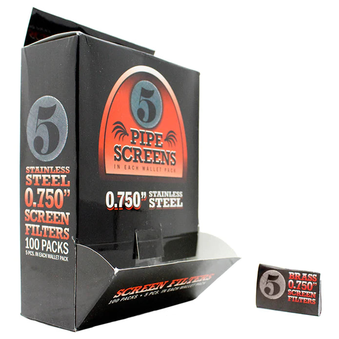 5 Pipe Screens In Each Wallet Pack (Stainless Steel)