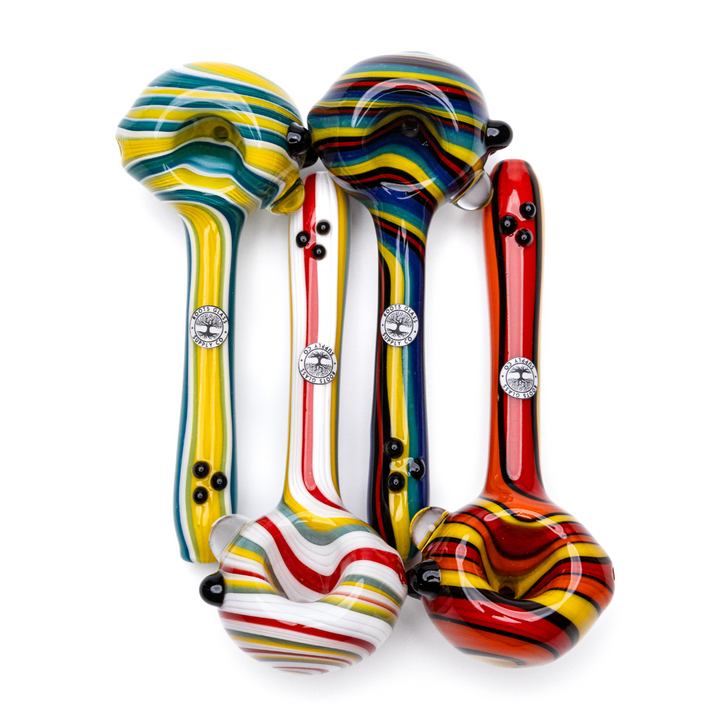 Roots Glass Wig Wag Spoon Pipe (4pc)