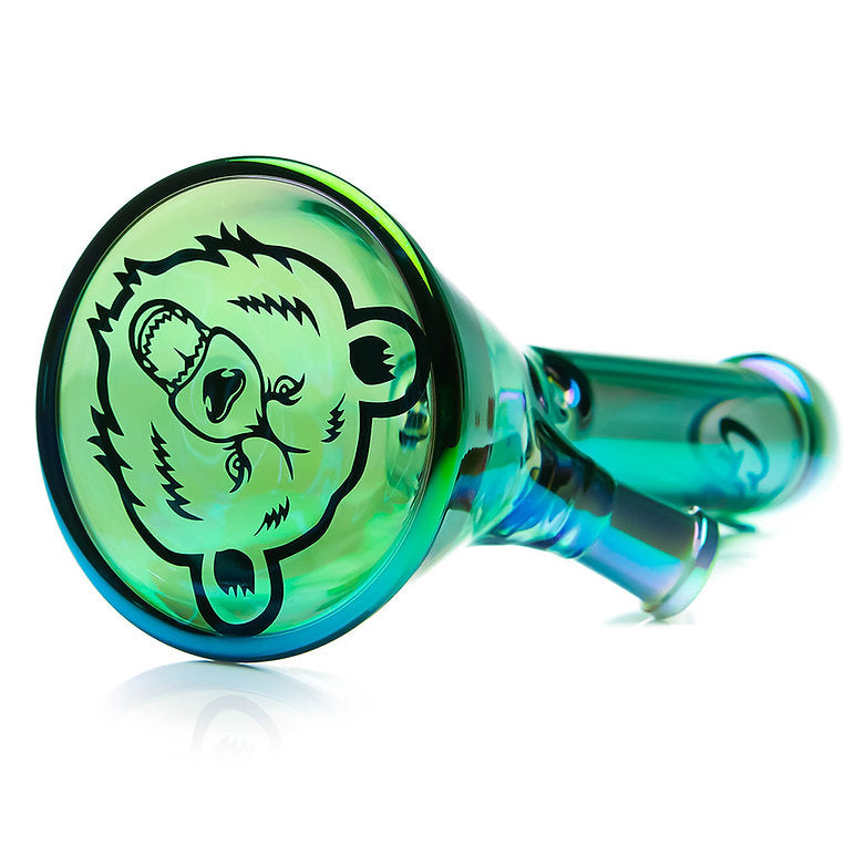 10" Green Bear Chrome Beaker