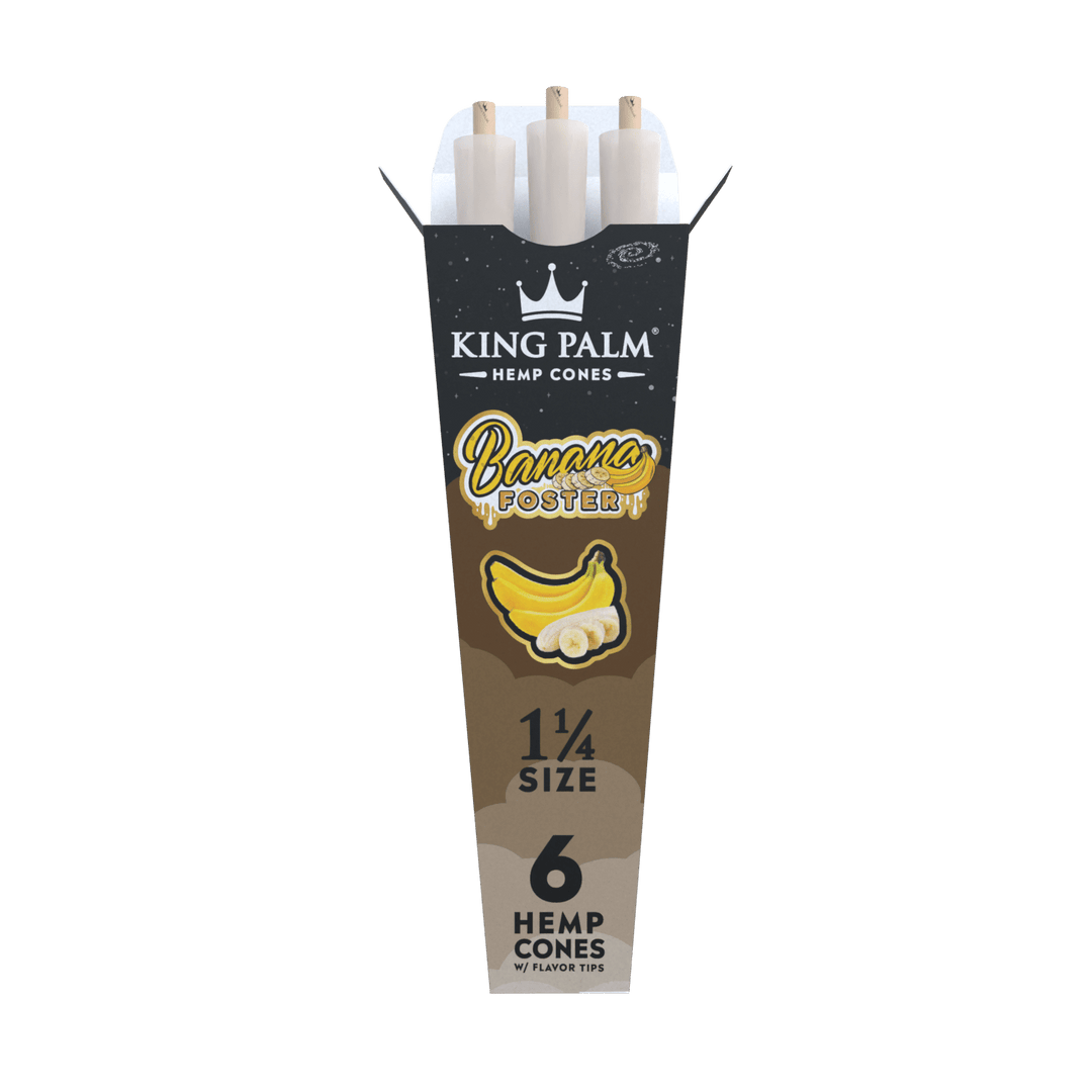 King Palm 1 1/4 Hemp Cone - Banana Foster 30pk