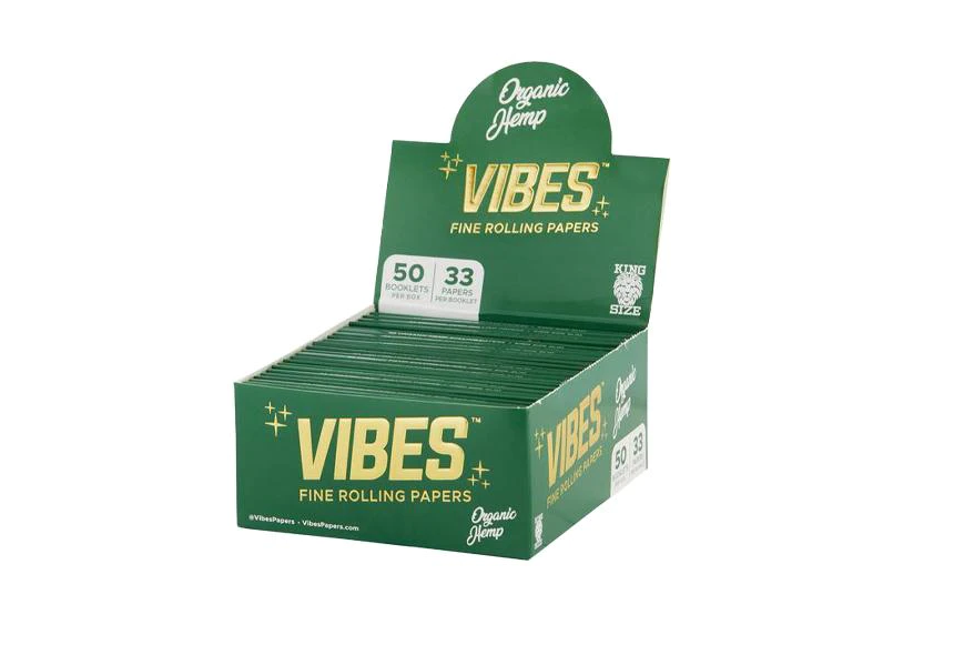 VIBES Organic Hemp King Size Papers w/ Tips
