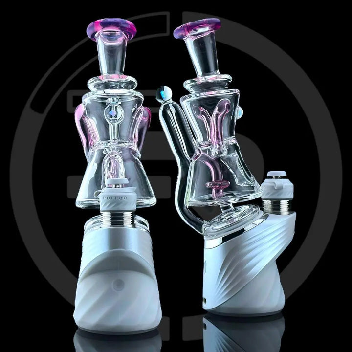 Iridescent Glass: SUPERIOR Gilcycler Puffco Peak Attachment