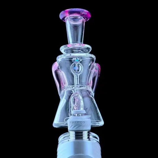 Iridescent Glass: SUPERIOR Gilcycler Puffco Peak Attachment