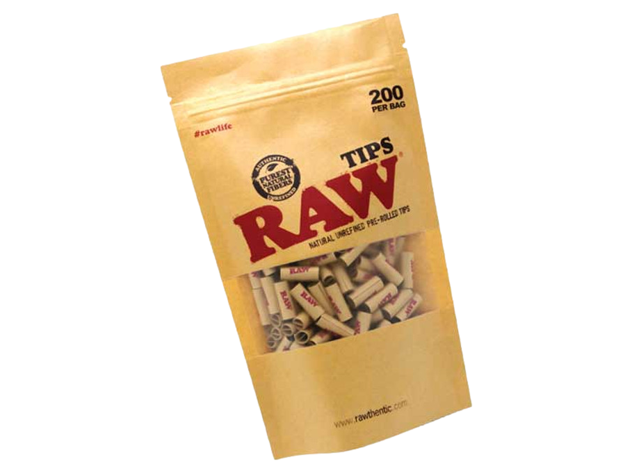 RAW Pre-Rolled Herbal Tips 200pk Bag