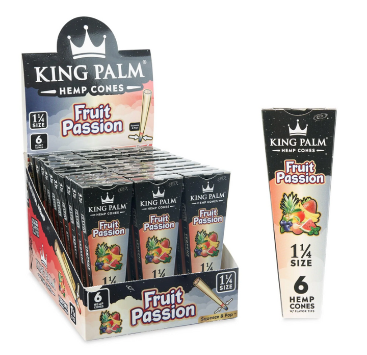 King Palm 1 1/4 Hemp Cone- Fruit Passion 30pk