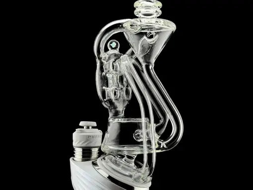 Iridescent Glass: Swiss Opal Recycler Puffco Peak Attachment