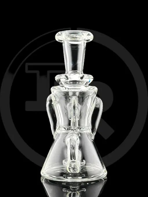 Iridescent Glass: 5″ Mini Gilly Cycler w/ Encased Opal