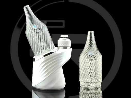 Iridescent Glass: Spiral Bottle Puffco Peak Attachment