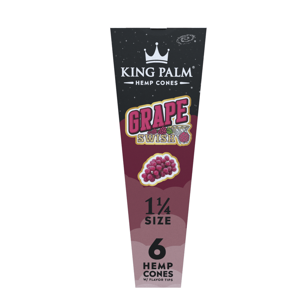 King Palm 1 1/4 Hemp Cone- Grape Swisher 30pk