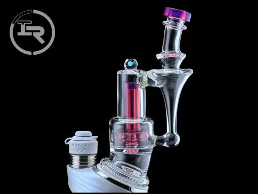 Iridescent Glass: Le Mini Faceted 6.0 RBR Puffco Peak Attachment