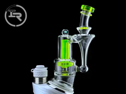 Iridescent Glass: Le Mini Faceted 6.0 RBR Puffco Peak Attachment