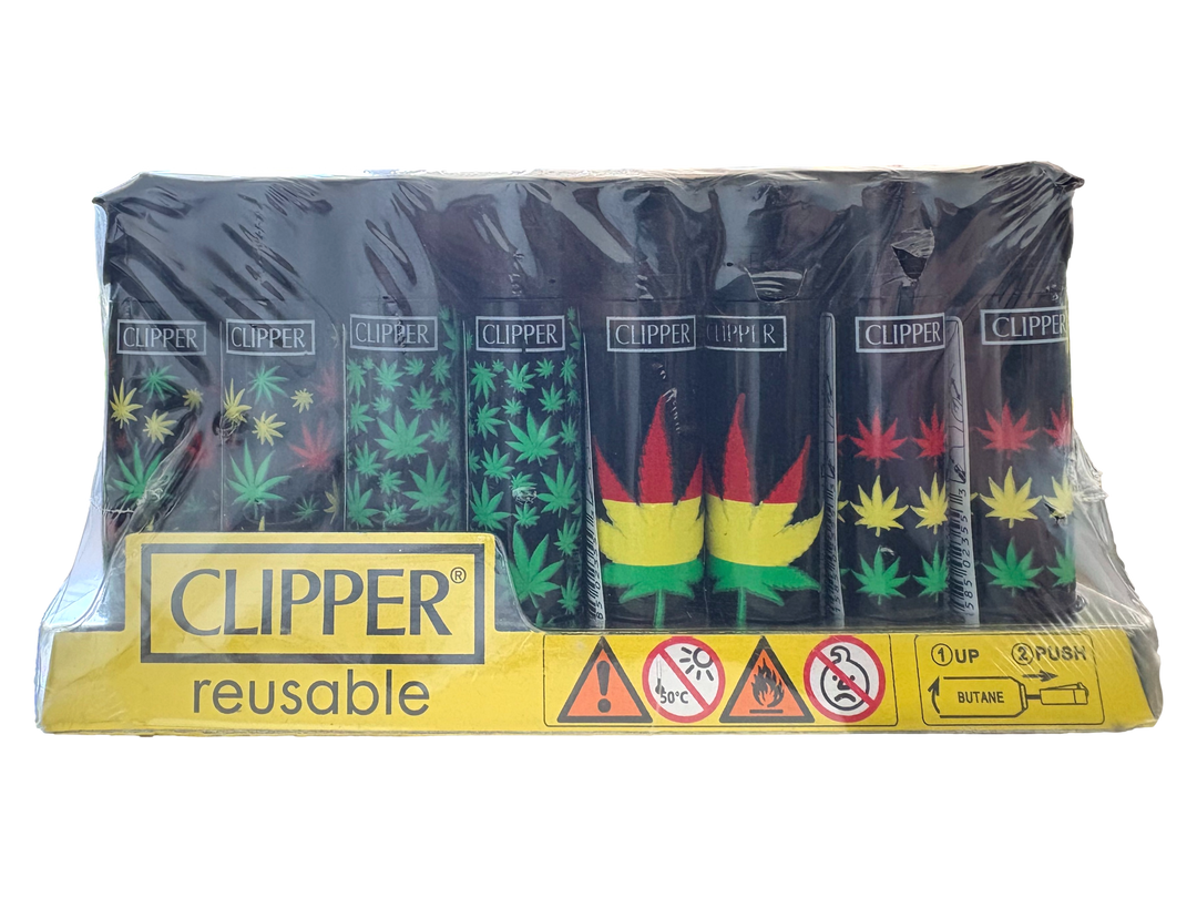Clipper Lighter Rasta Leaf 48pk