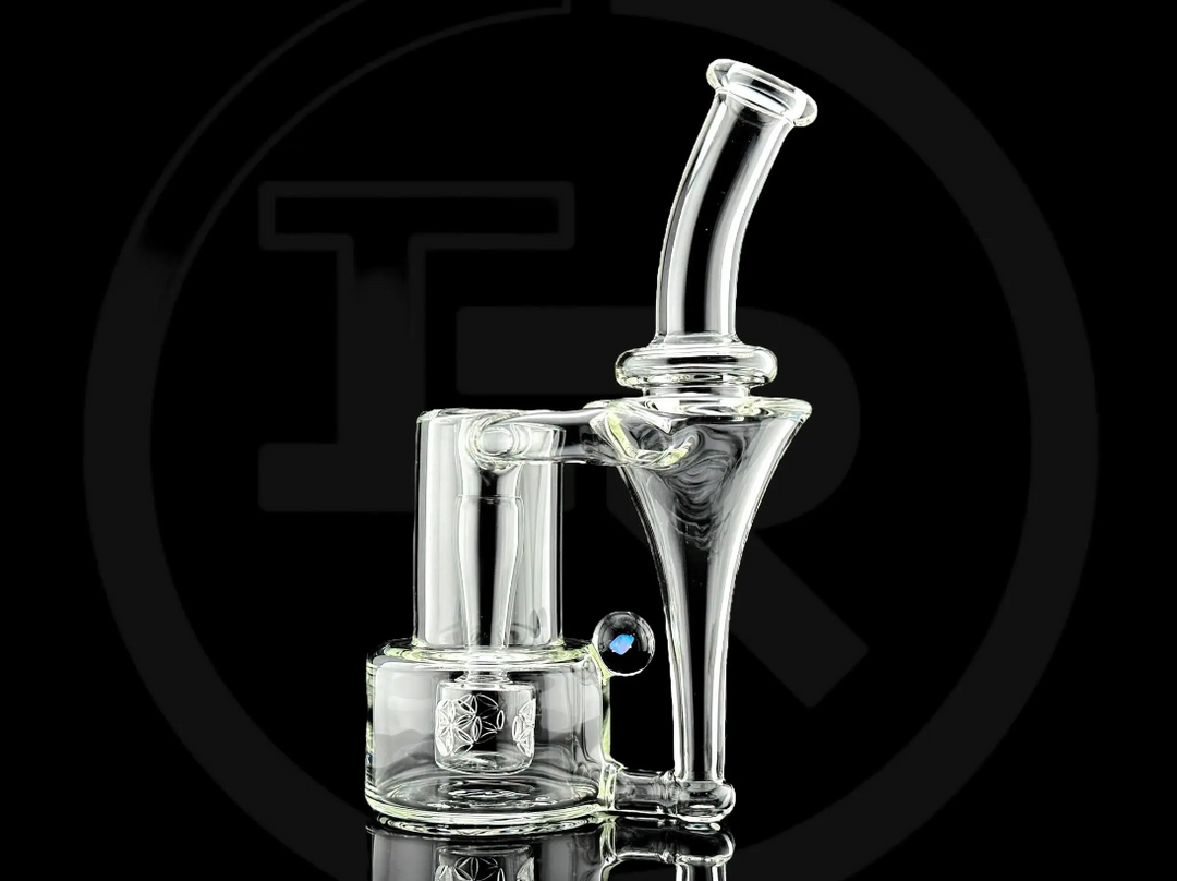 Iridescent Glass: Clear Encased Opal RBR 4.0 w/ Sol Perc