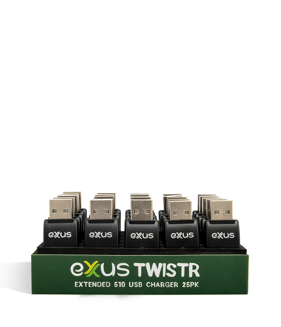 Exxus Twistr Extended 510 USB Chargers 25 Pack