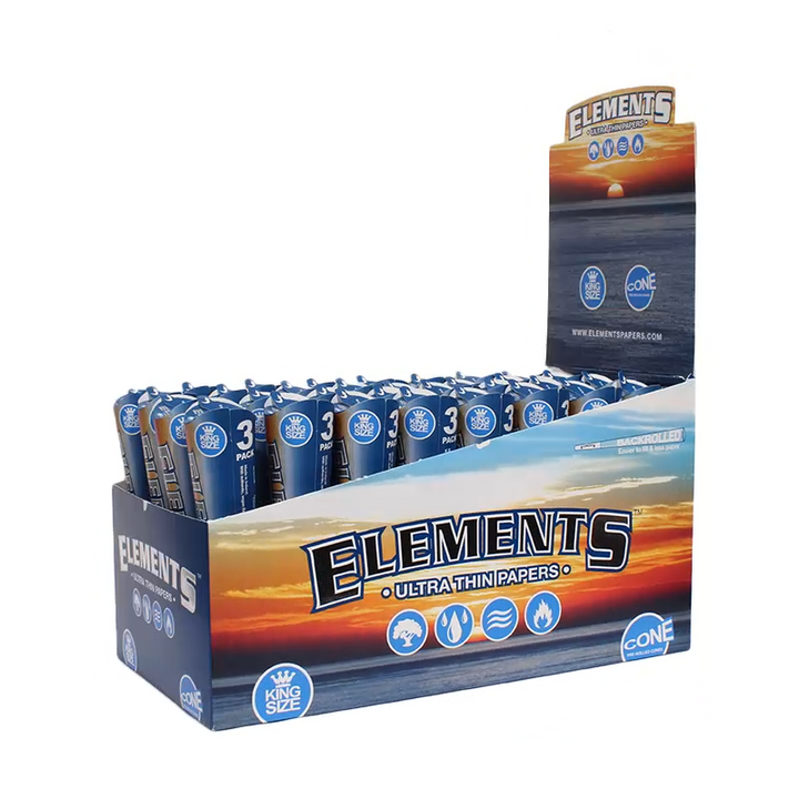 Elements King Size 3pk Cones 32bx