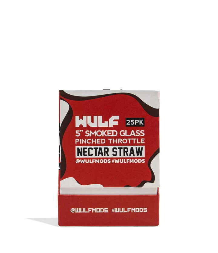 Wulf Mods Smoked Glass Pinched Throttle Nectar Straw 25pk