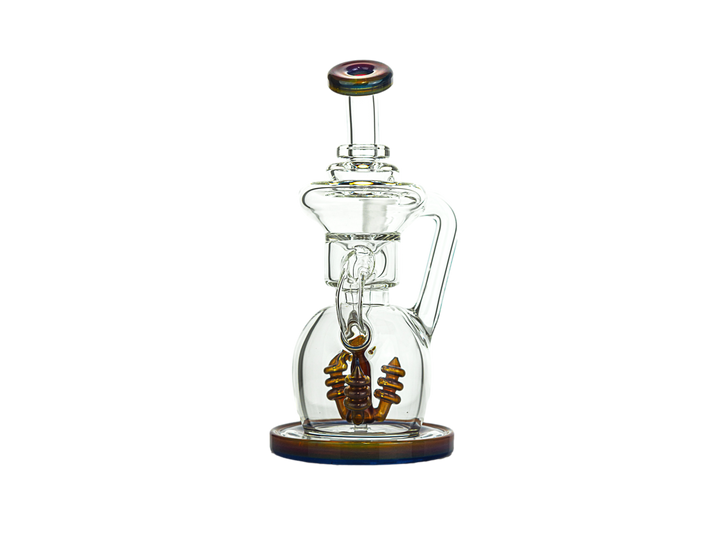 Ill Glass Accented Satellite Flux Purple Rainbow 8"