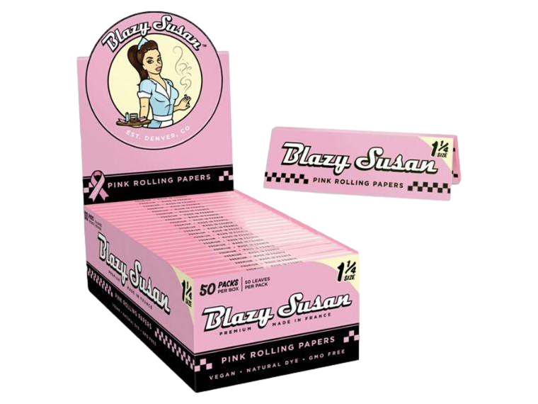 Blazy Susan 1.25" Pink Rolling Papers 50pk