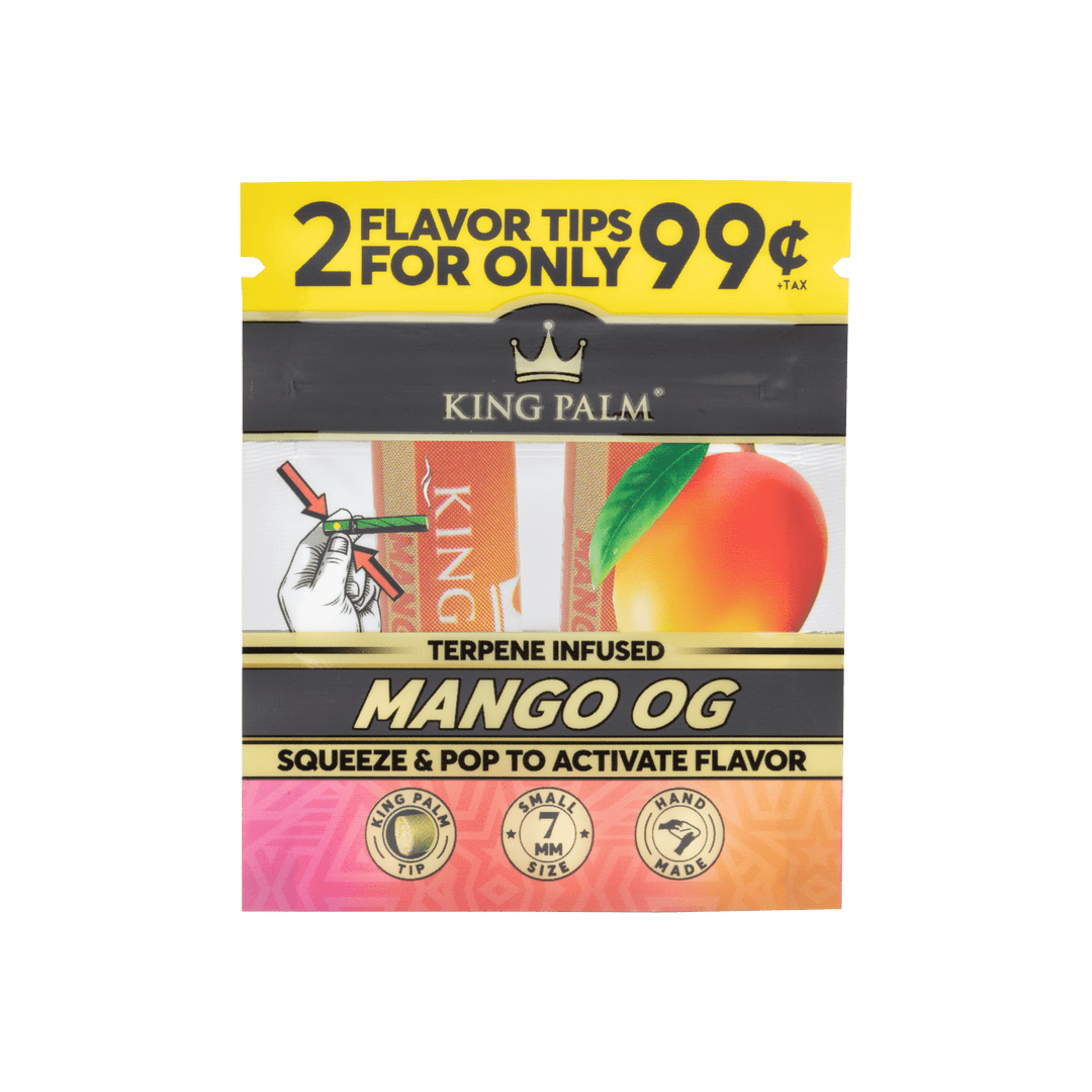 King Palm Flavor Tips Mango OG 7mm 50ct. (pre-priced)