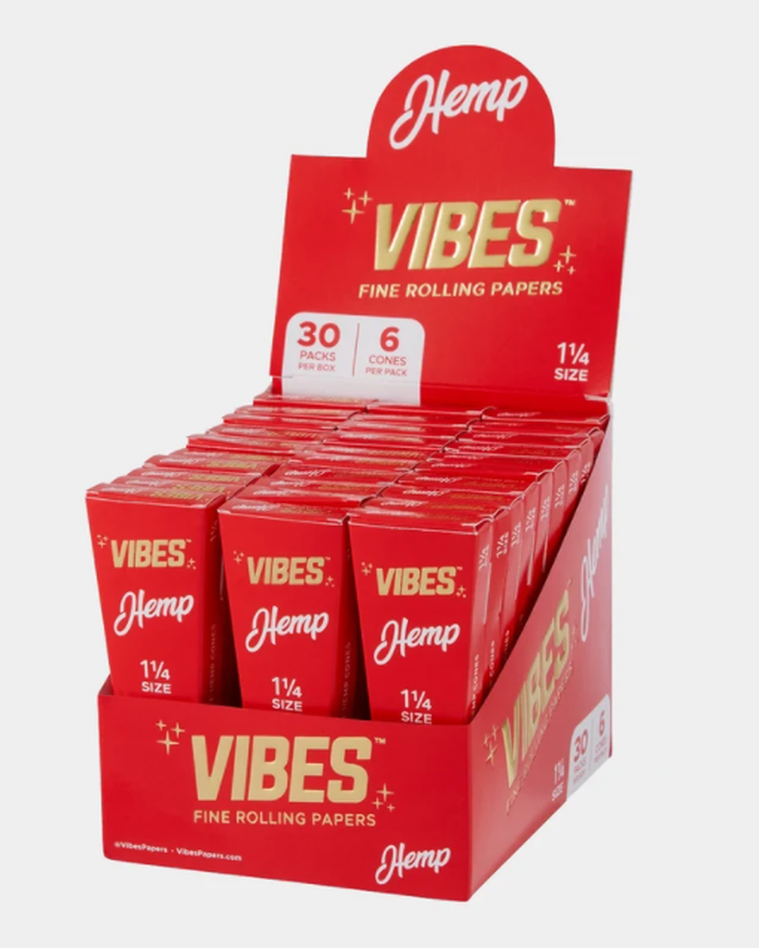 VIBES 1 1/4 Hemp Pre Rolled Cones (6-Pack)