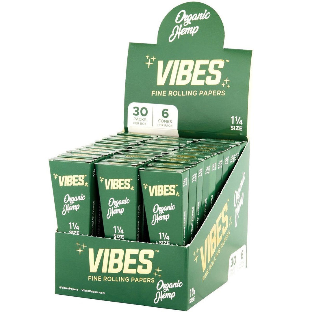 VIBES 1 1/4 Organic Hemp Pre Rolled Cones (6-Pack)