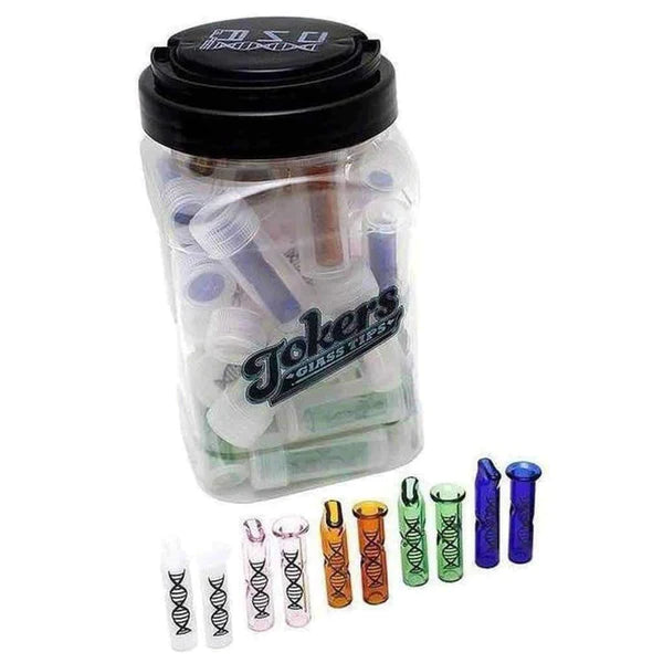 Tokers Colored Glass Tips Jar 40ct