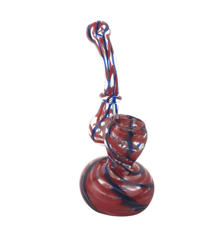 6" Small Squiggle Mix Bubbler