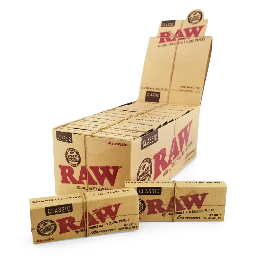 RAW Classic Masterpiece 1 1/4 Papers w/ Pre Rolled Tips