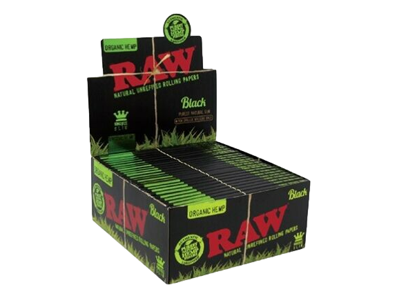 RAW Black Organic Hemp King Size Slim