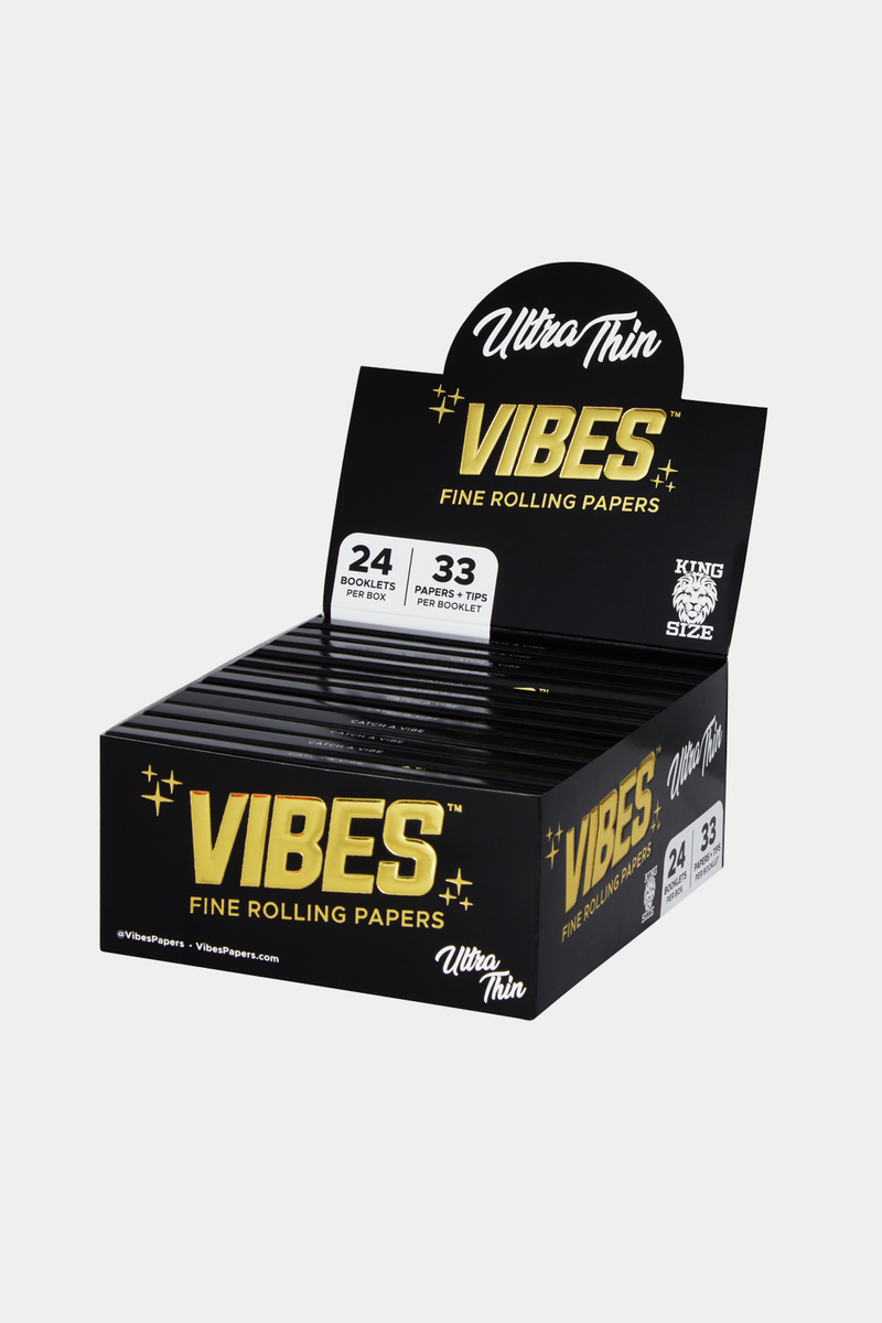 VIBES Ultra Thin King Size Papers w/ Tips